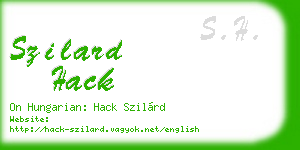 szilard hack business card