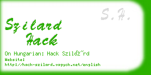 szilard hack business card